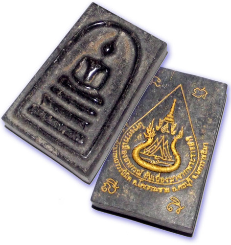 Special Edition Petrified Wood Pra Somdej Amulets Blessed by Kroo Ba Beng of Wat Tanode Luang.